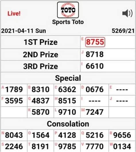 sport toto results Array